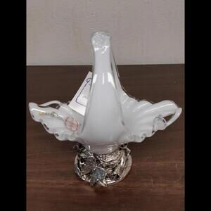 Elegant Crystal and Silver Basket by Lady Grace